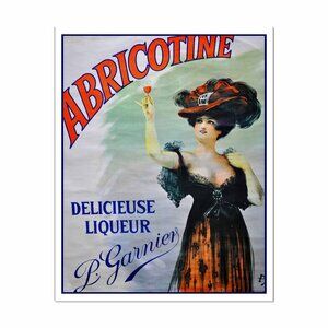 Art Print ABRICOTINE LIQUEUR Art Nouveau Advertisement Reprint 8"by10" Victorian